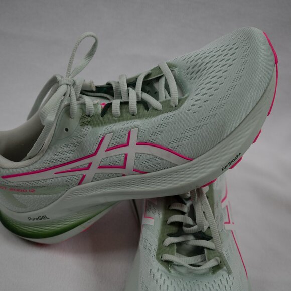 Asics GT 2000 12 Running Shoes Women's 10 Pure Aqua Pink/Mint Green - Picture 4 of 6